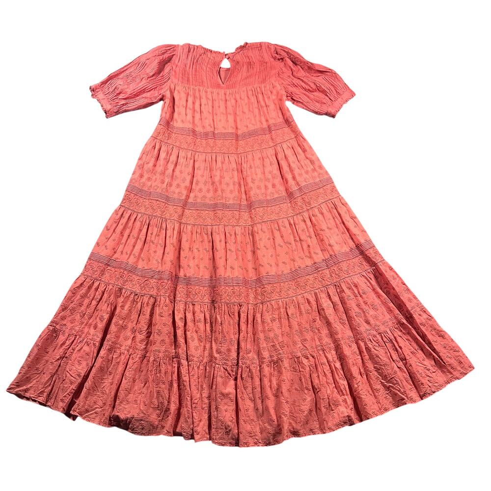 Doen Minetta Tiered Embroidered Midi Maxi Dress - Picture 12 of 12